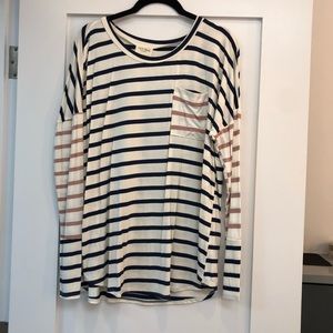 NWT 143 Story LS striped T-shirt
